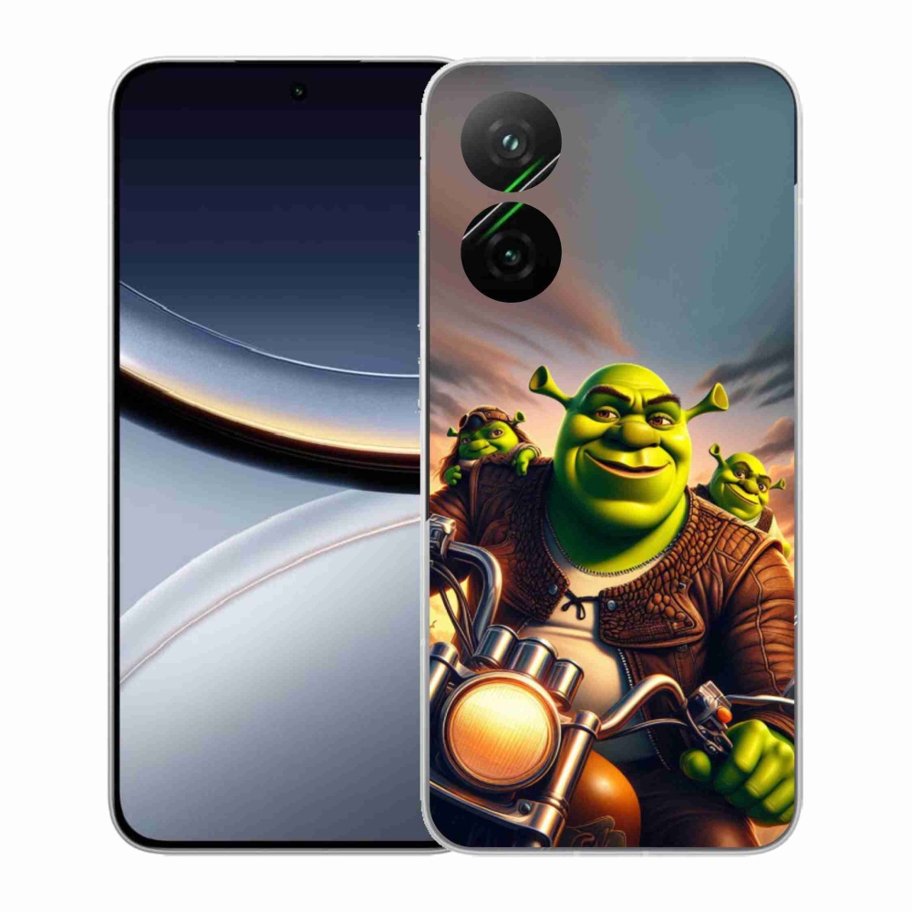 Gelový kryt mmCase na Xiaomi Poco F7 5G - shrek na motorce