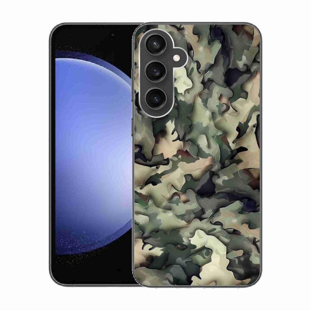 Gelový kryt mmCase na Samsung Galaxy S23 FE - maskáčový vzor 9