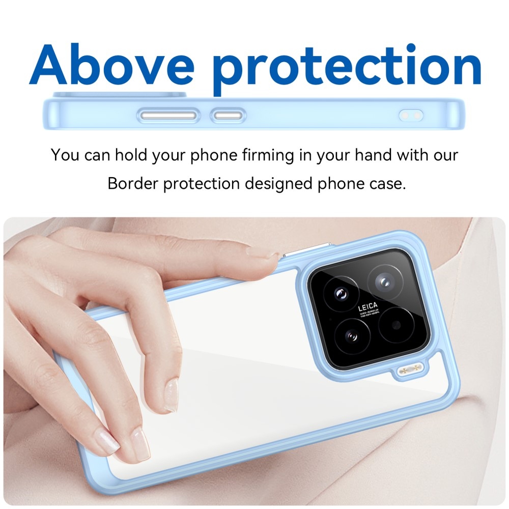 Gelový obal s pevnými zády na Xiaomi 15 - modrý