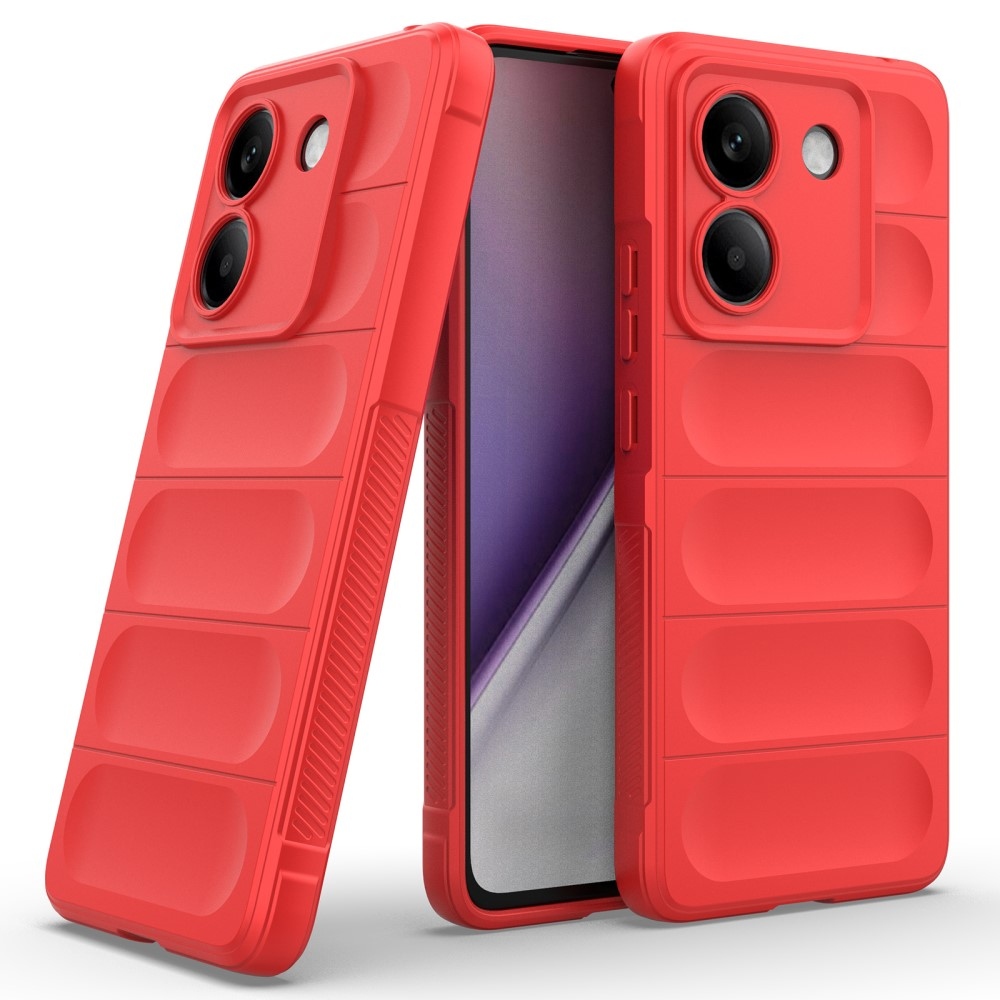 Rugg odolný gelový obal na Xiaomi Poco M7 Pro 5G - červený