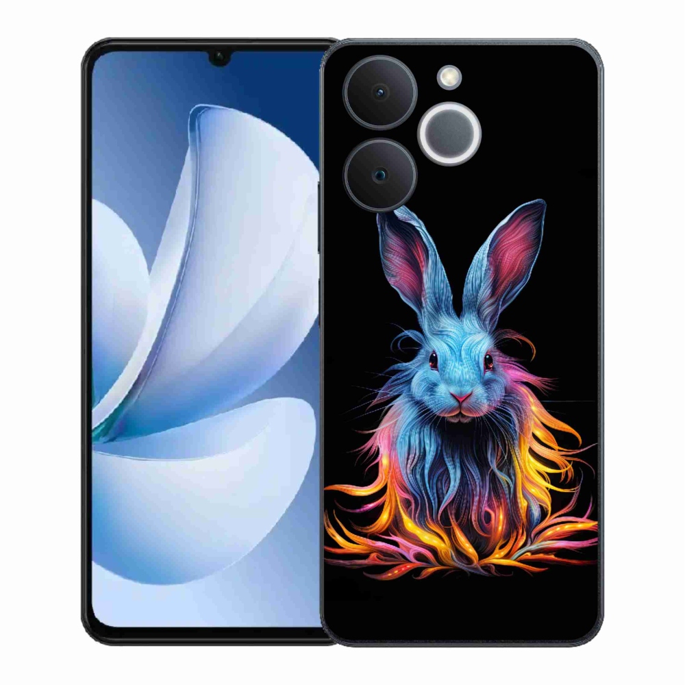 Gelový kryt mmCase na Realme Note 70T - abstraktní zajíc