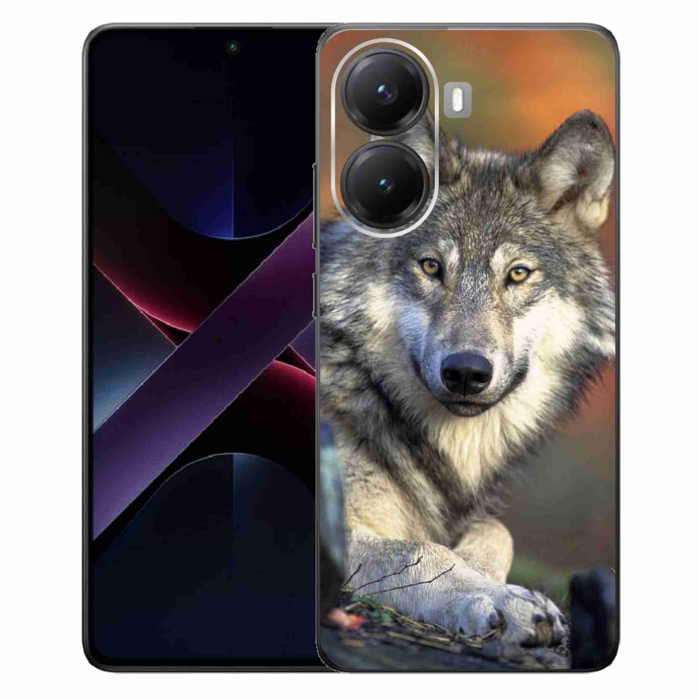Gelový kryt mmCase na Xiaomi Poco X7 Pro 5G - vlk