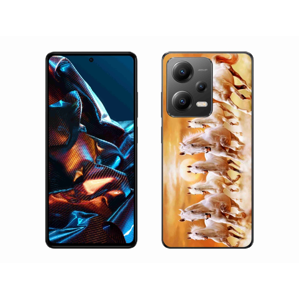 Gelový obal mmCase na mobil Xiaomi Redmi Note 12 Pro 5G - koně 2