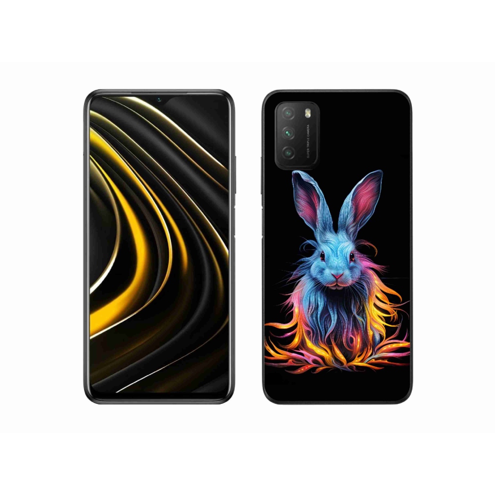 Gelový kryt mmCase na Xiaomi Poco M3 - abstraktní zajíc