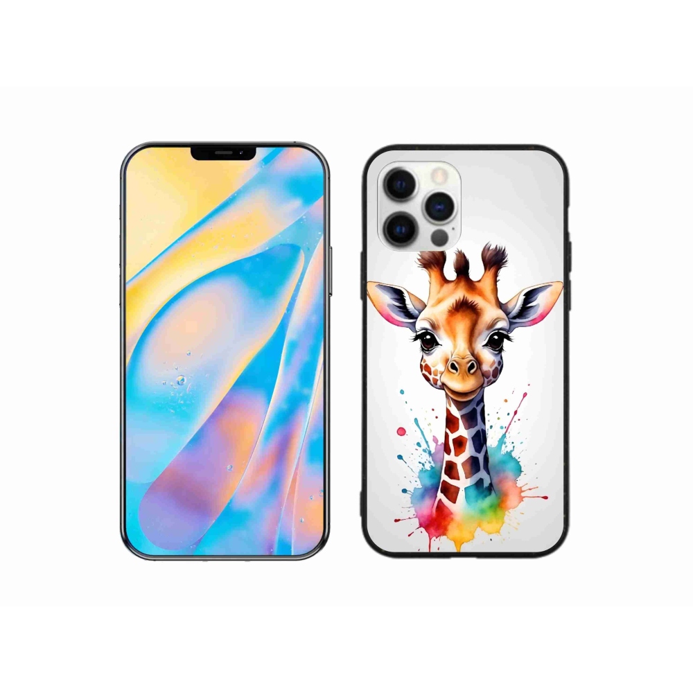Gelový kryt mmCase na iPhone 12 - žirafa 1