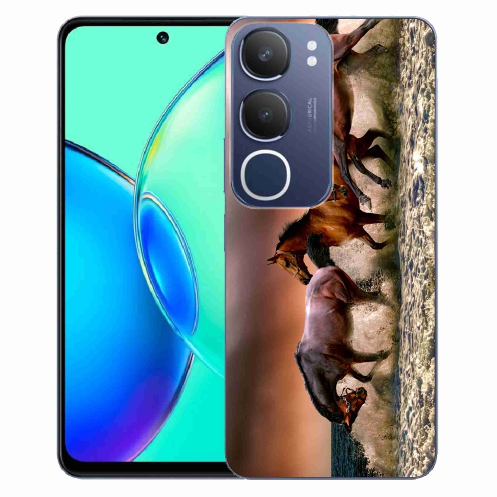 Gelový kryt mmCase na Vivo Y19s - koně 1