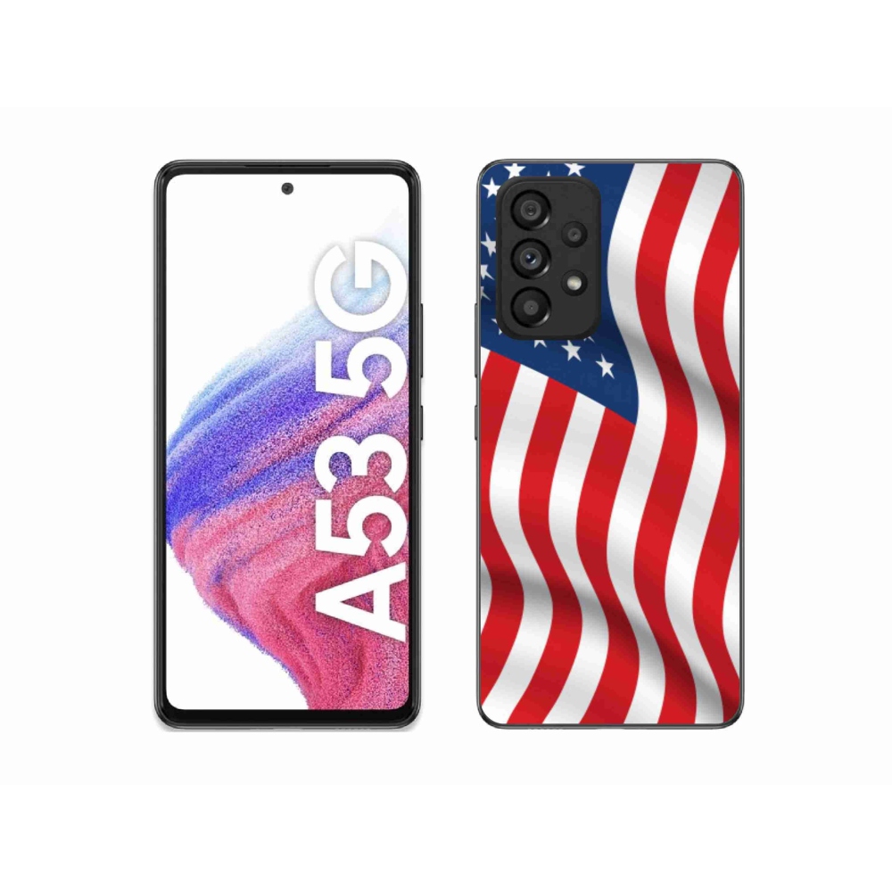 Gelový kryt mmCase na mobil Samsung Galaxy A53 5G - USA vlajka