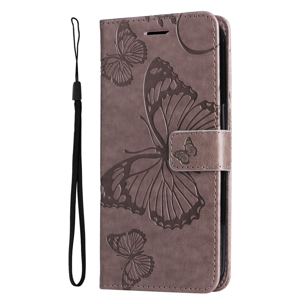 Big Butterfly knížkové pouzdro na Samsung Galaxy A36 5G - šedé