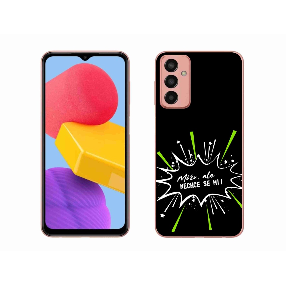 Gelový kryt mmCase na Samsung Galaxy M13 - vtipný text 11 černé pozadí