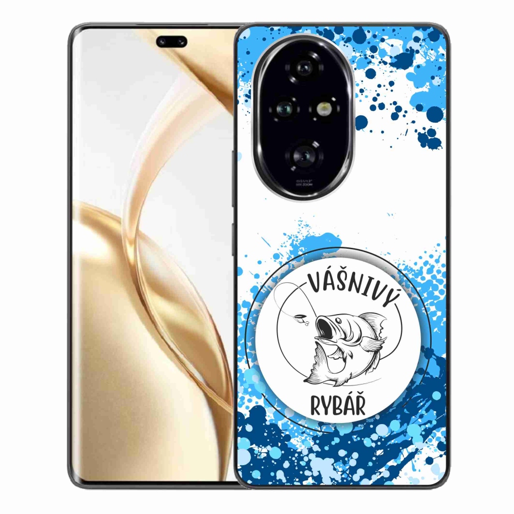 Gelový kryt mmCase na Honor 200 Pro 5G - vášnivý rybář bílé pozadí