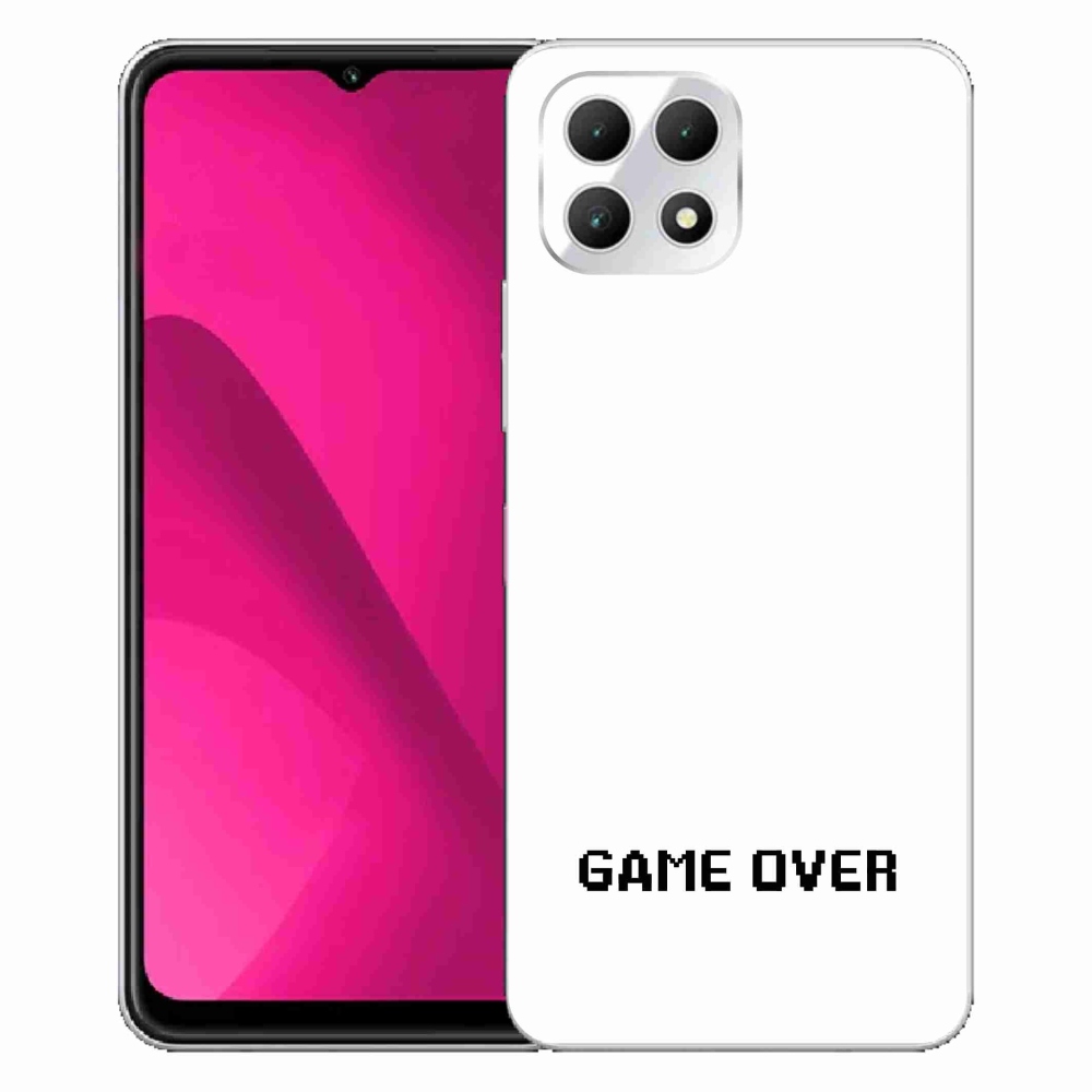 Gelový kryt mmCase na T-Mobile T Phone 2 - game over bílé pozadí