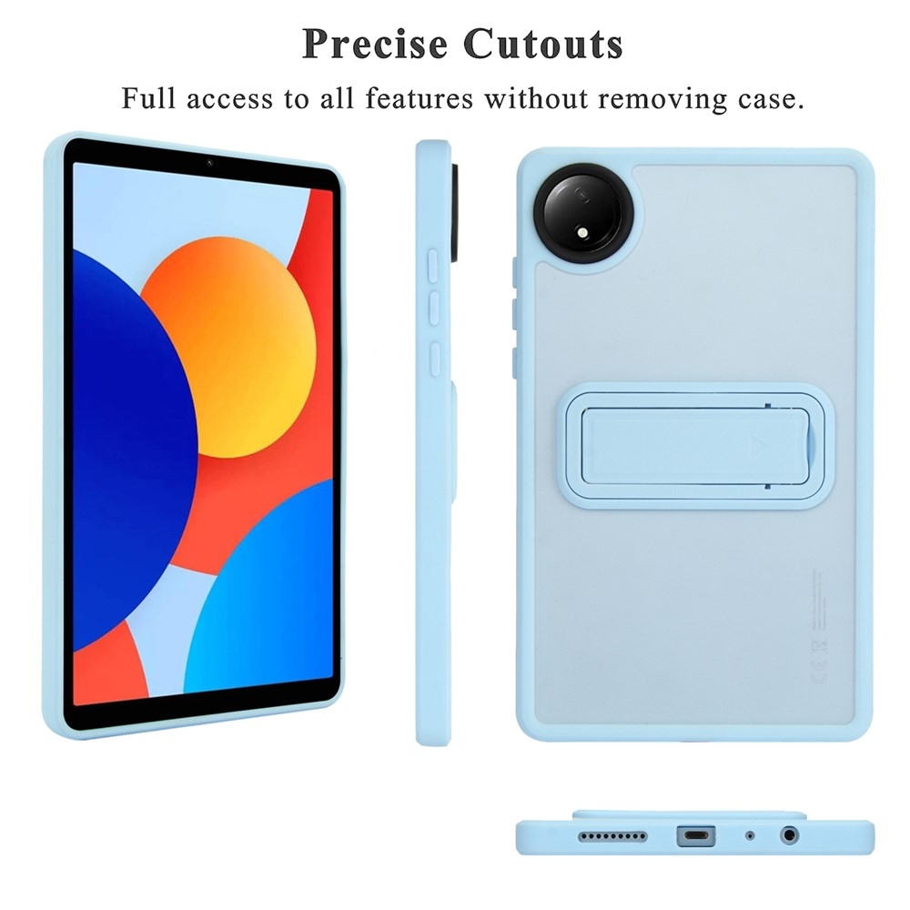 Skiny gelový obal s pevnými zády a výklopným stojánkem na Xiaomi Redmi Pad SE 8.7 - světlemodrý