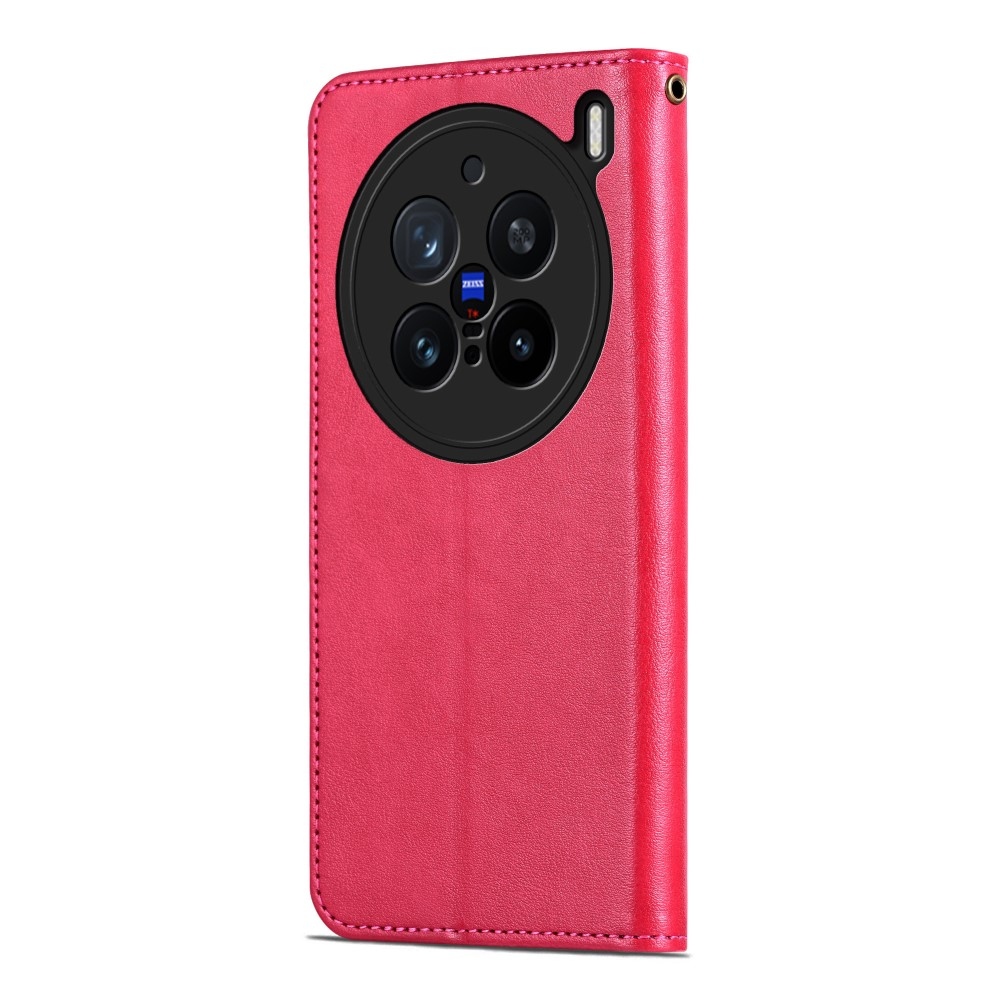 AZNS knížkové pouzdro na Vivo X200 Pro 5G - červené