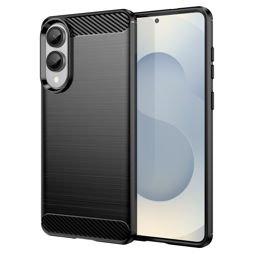 Carbon odolný gelový obal na Samsung Galaxy S25 Edge - černý