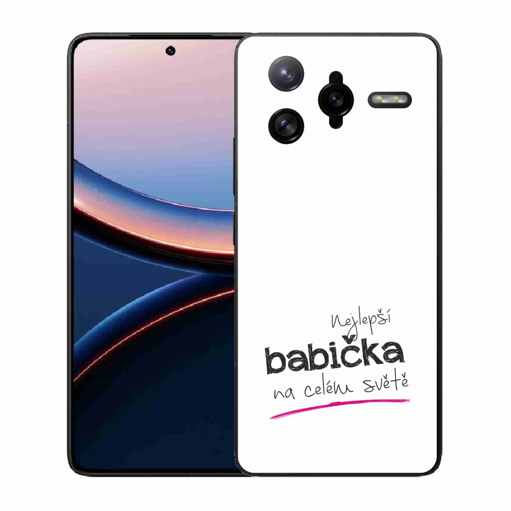 Gelový kryt mmCase na Xiaomi Poco F7 Ultra - nejlepší babička 4 bílé pozadí