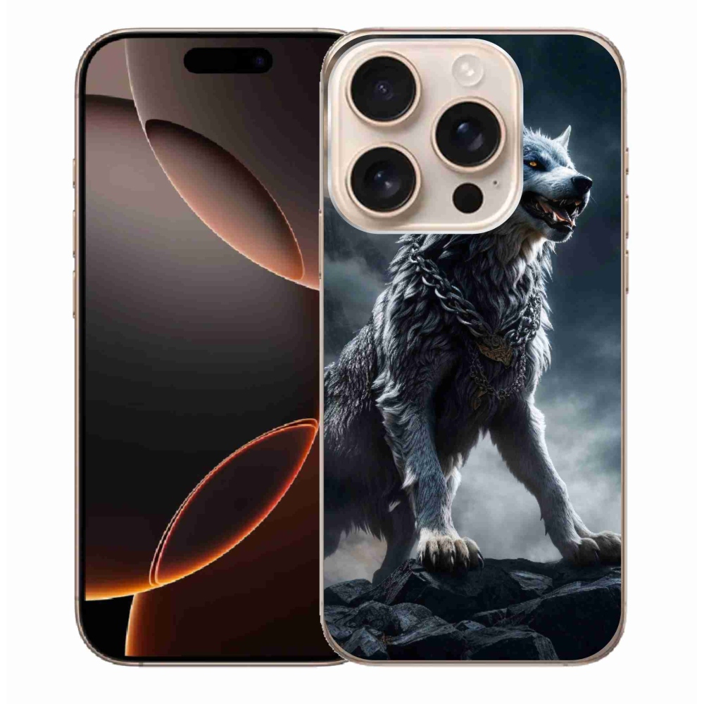 Gelový kryt mmCase na iPhone 16 Pro Max - vlk 1