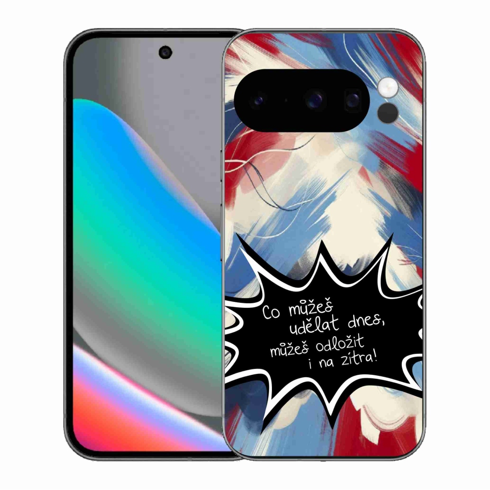 Gelový kryt mmCase na Google Pixel 10 Pro - vtipný text 9 černé pozadí