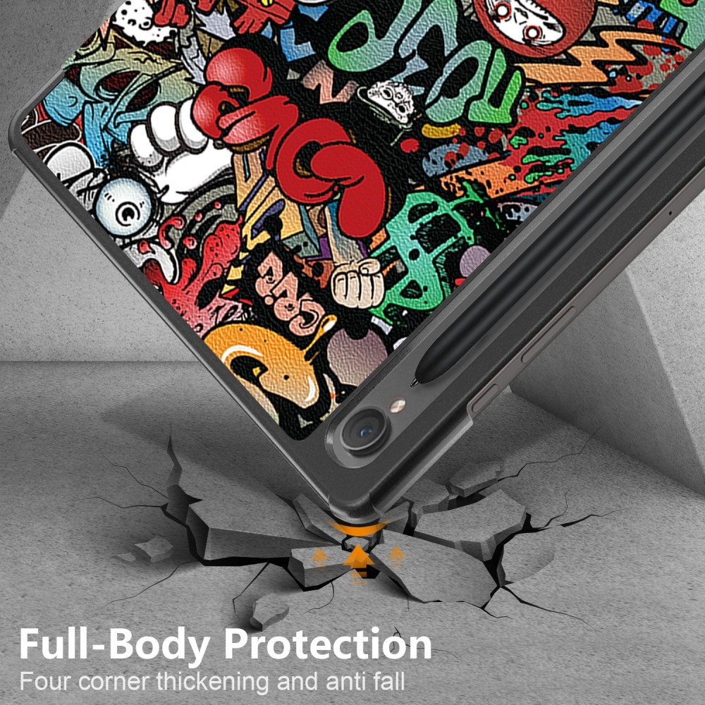 Print chytré zavírací pouzdro na Samsung Galaxy Tab S9 FE/Tab S10 FE - graffiti
