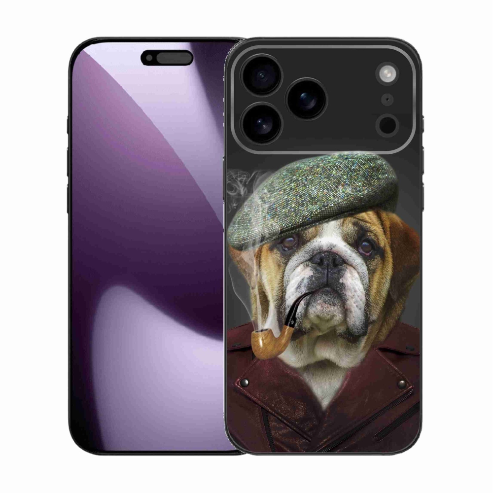 Gelový kryt mmCase na iPhone 17 Pro Max - pes s fajfkou