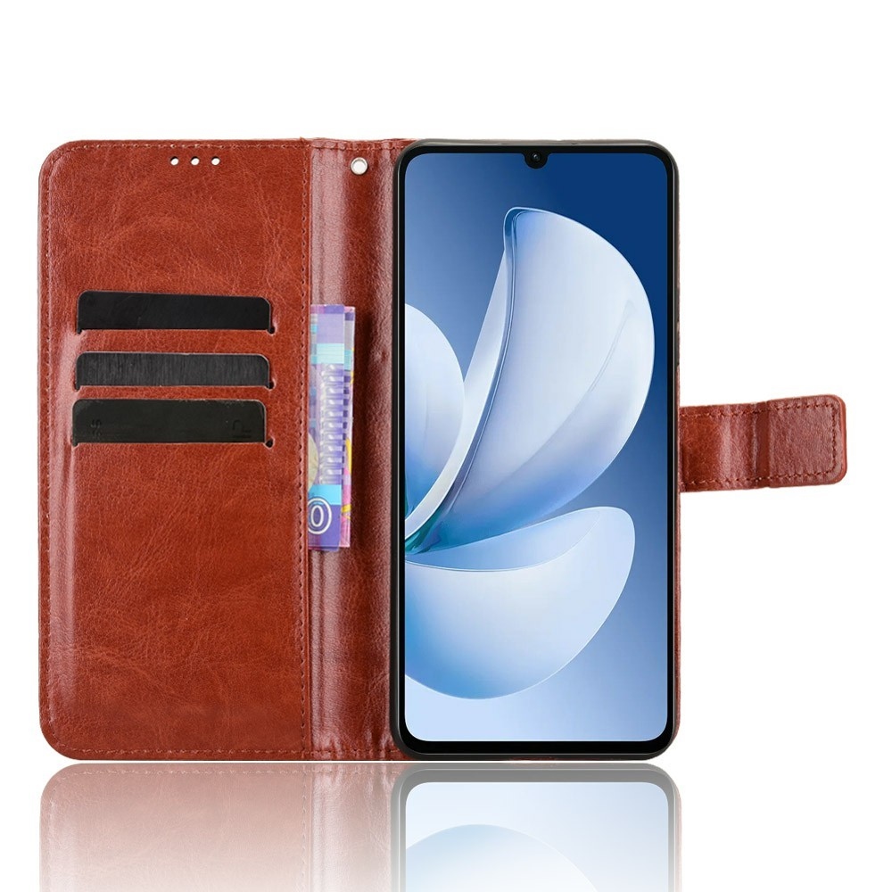 Crazy knížkové pouzdro na Realme Note 70T - hnědé