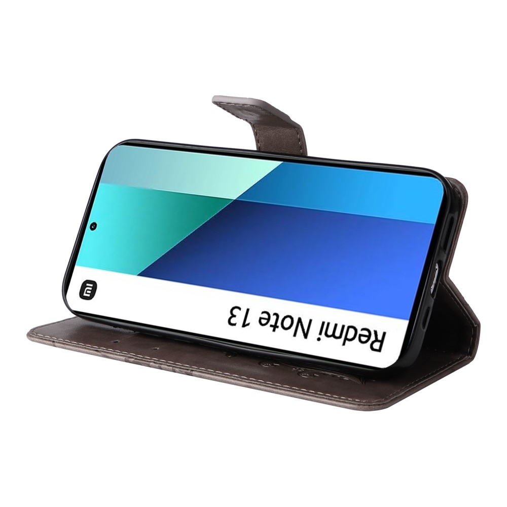 Big Butterfly knížkové pouzdro na Xiaomi Redmi Note 13 - šedé
