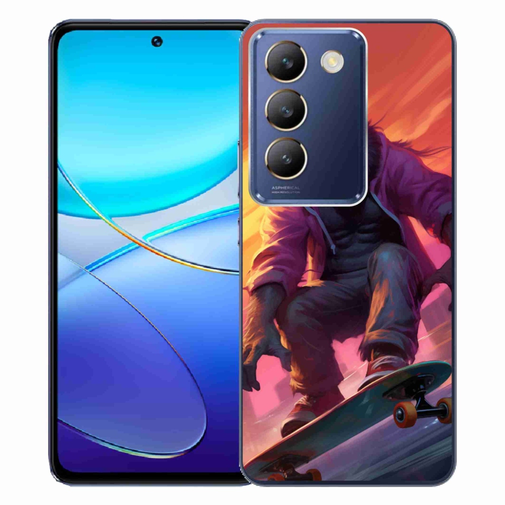 Gelový kryt mmCase na Vivo V40 SE 4G/5G - gorila na skateboardu