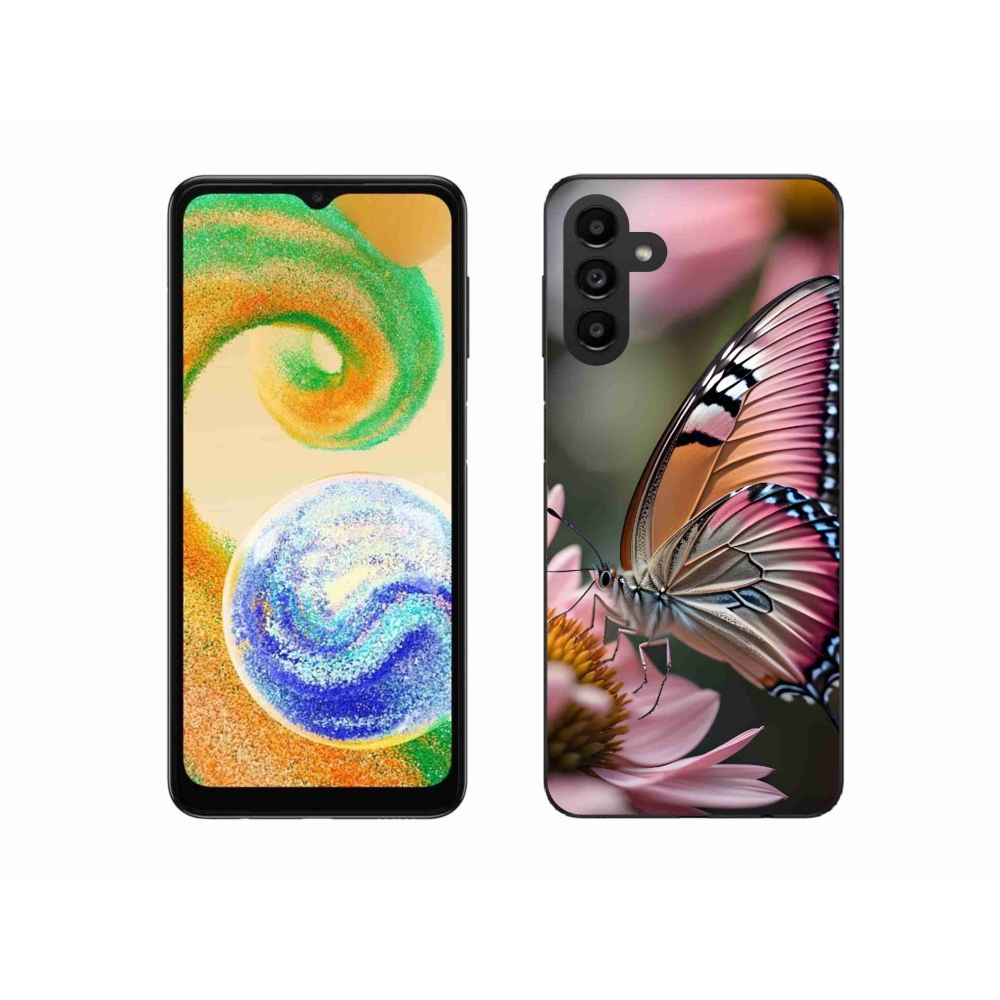 Gelový kryt mmCase na Samsung Galaxy A04s (164.7x76.7x9.1mm) - barevný motýl