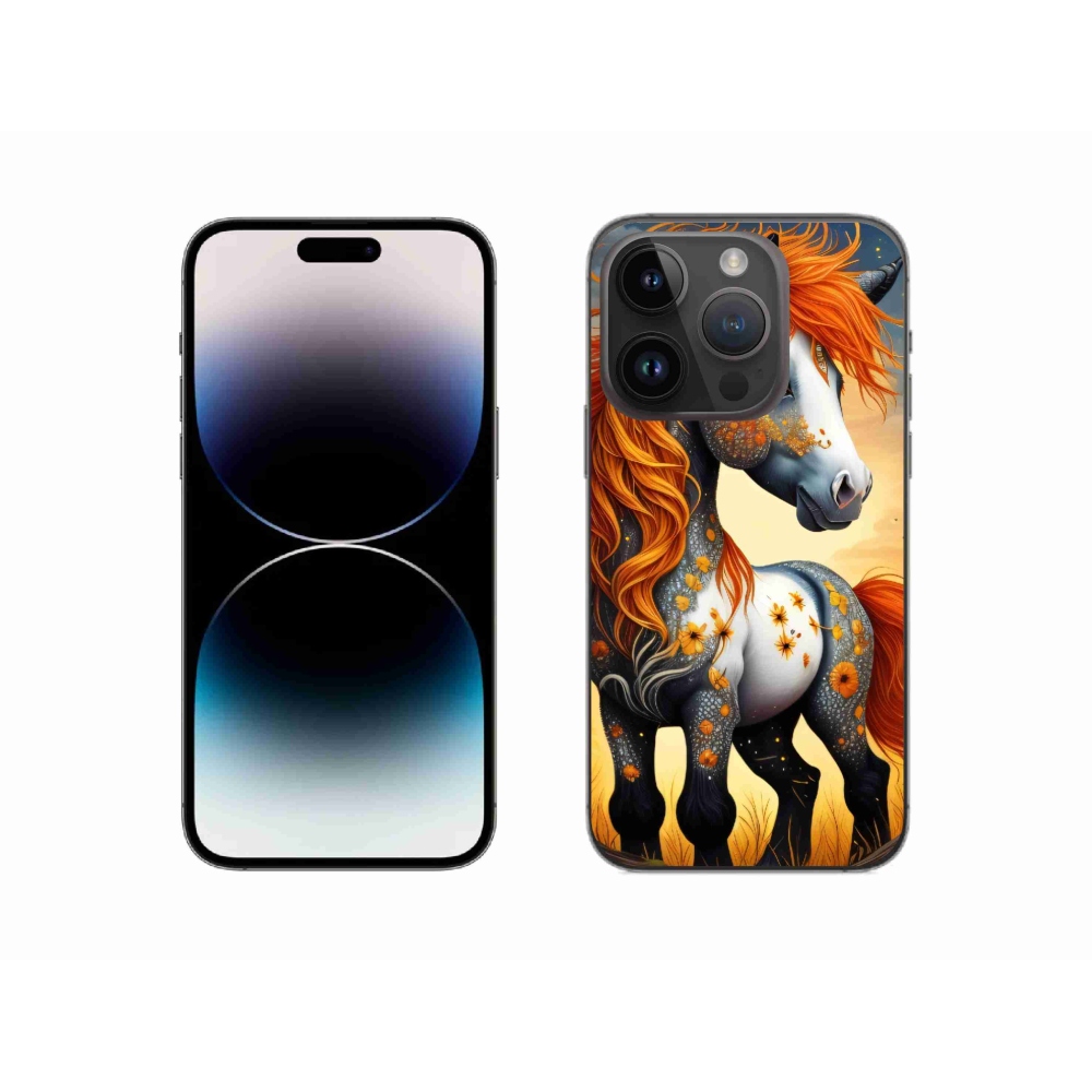 Gelový kryt mmCase na iPhone 14 Pro - barevný poník
