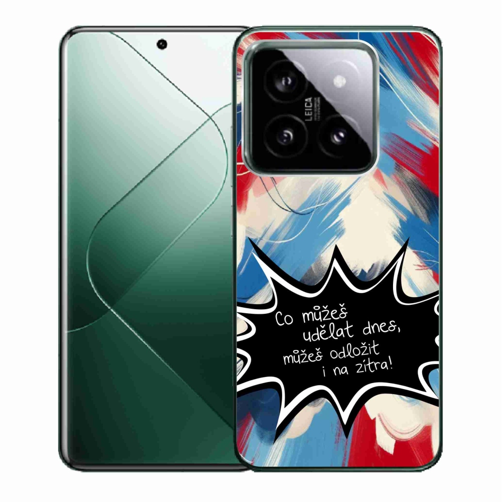 Gelový kryt mmCase na Xiaomi 14 - vtipný text 9 černé pozadí