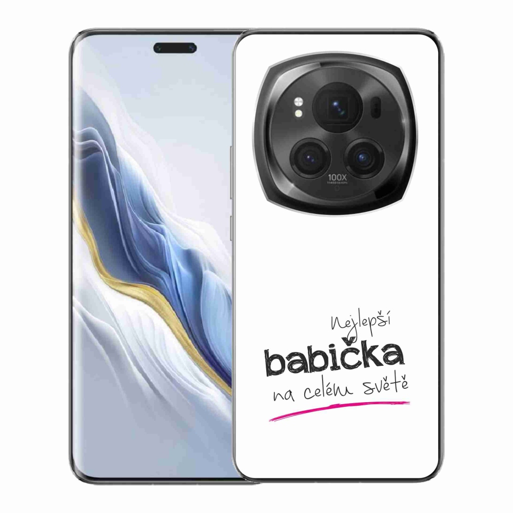 Gelový kryt mmCase na Honor Magic 6 Pro 5G - nejlepší babička 4 bílé pozadí