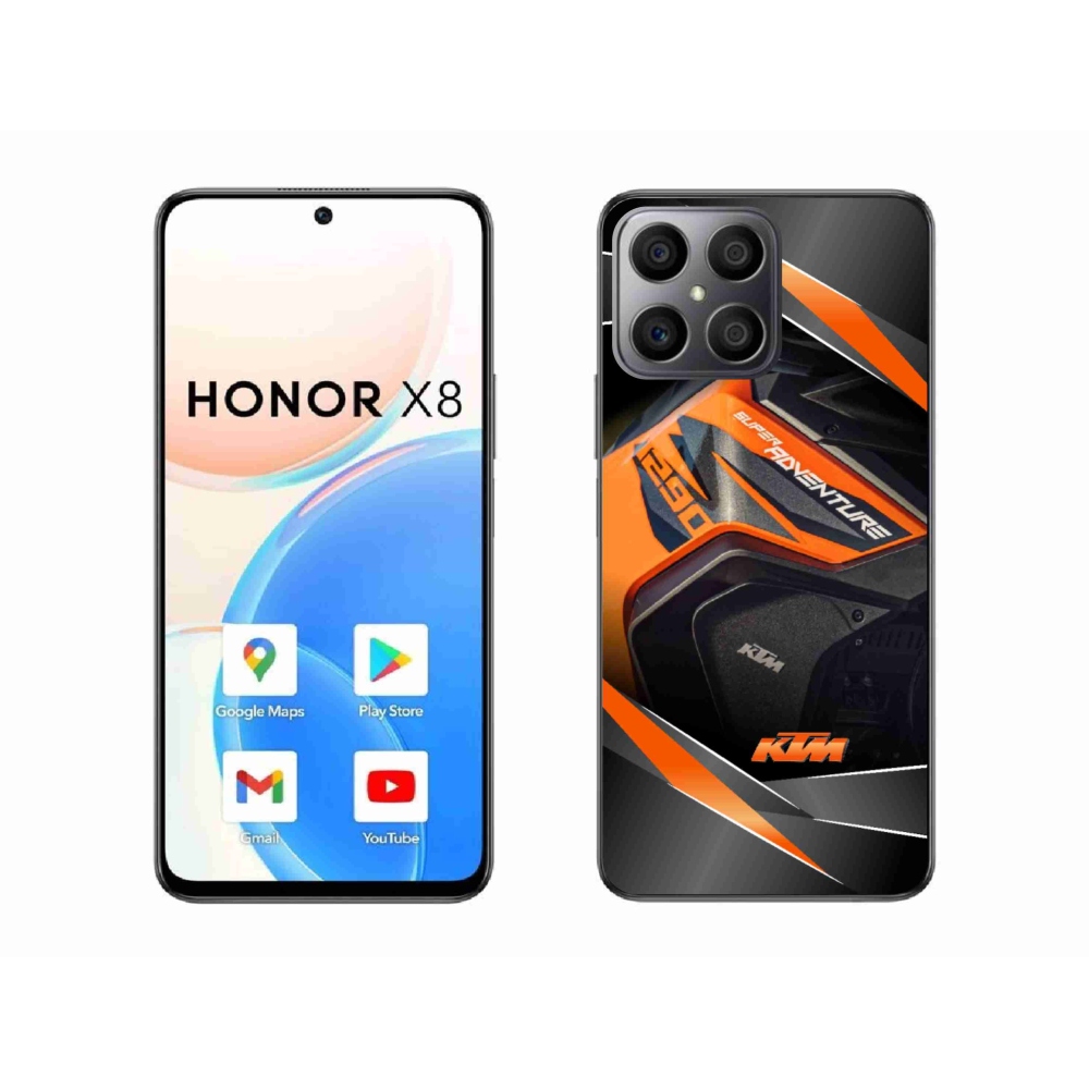 Gelový kryt mmCase na Honor X8 4G - motorka ktm