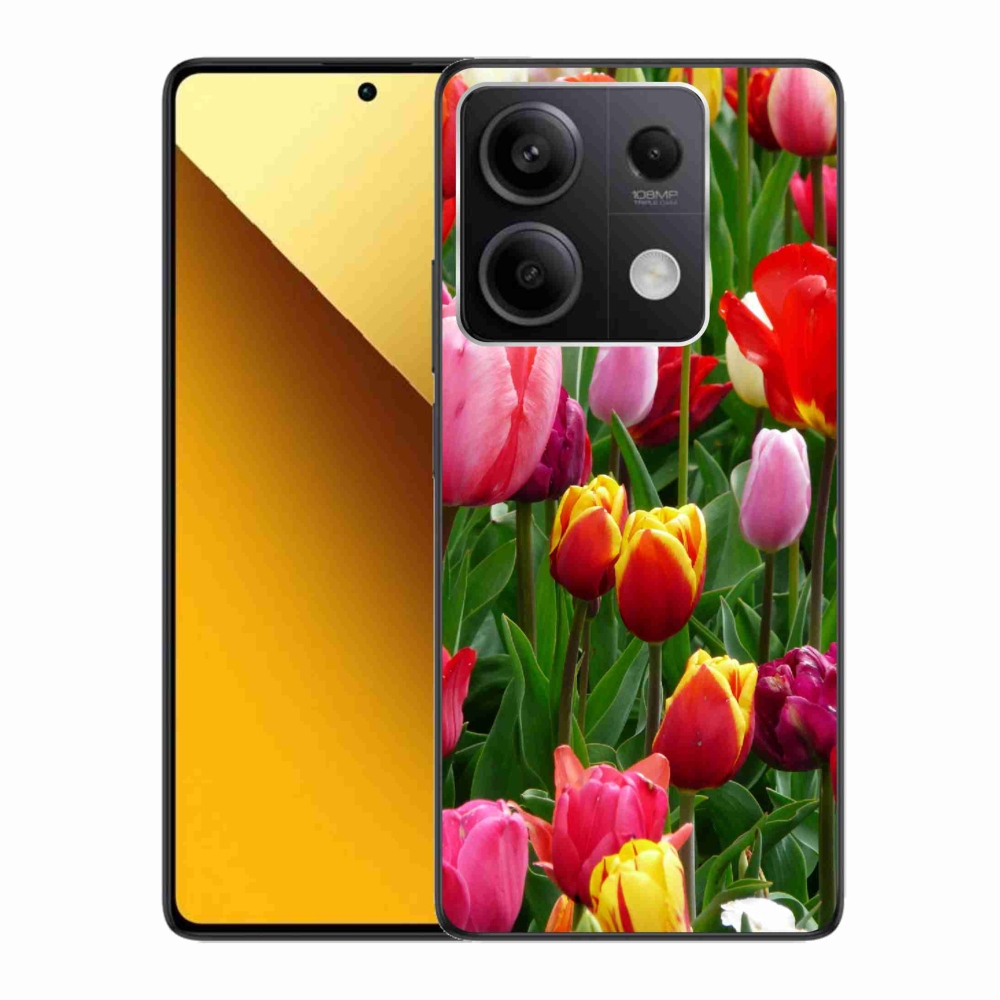 Gelový kryt mmCase na Xiaomi Redmi Note 13 5G - tulipány