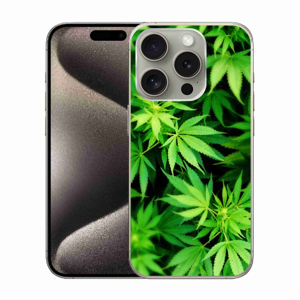 Gelový kryt mmCase na iPhone 15 Pro - konopí 3