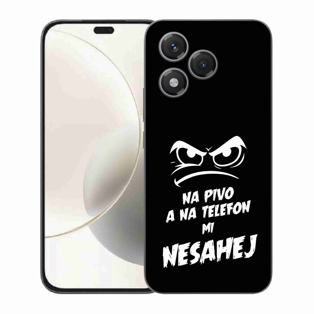Gelový kryt mmCase na Honor 400 Lite - pivní motiv 2 černé pozadí