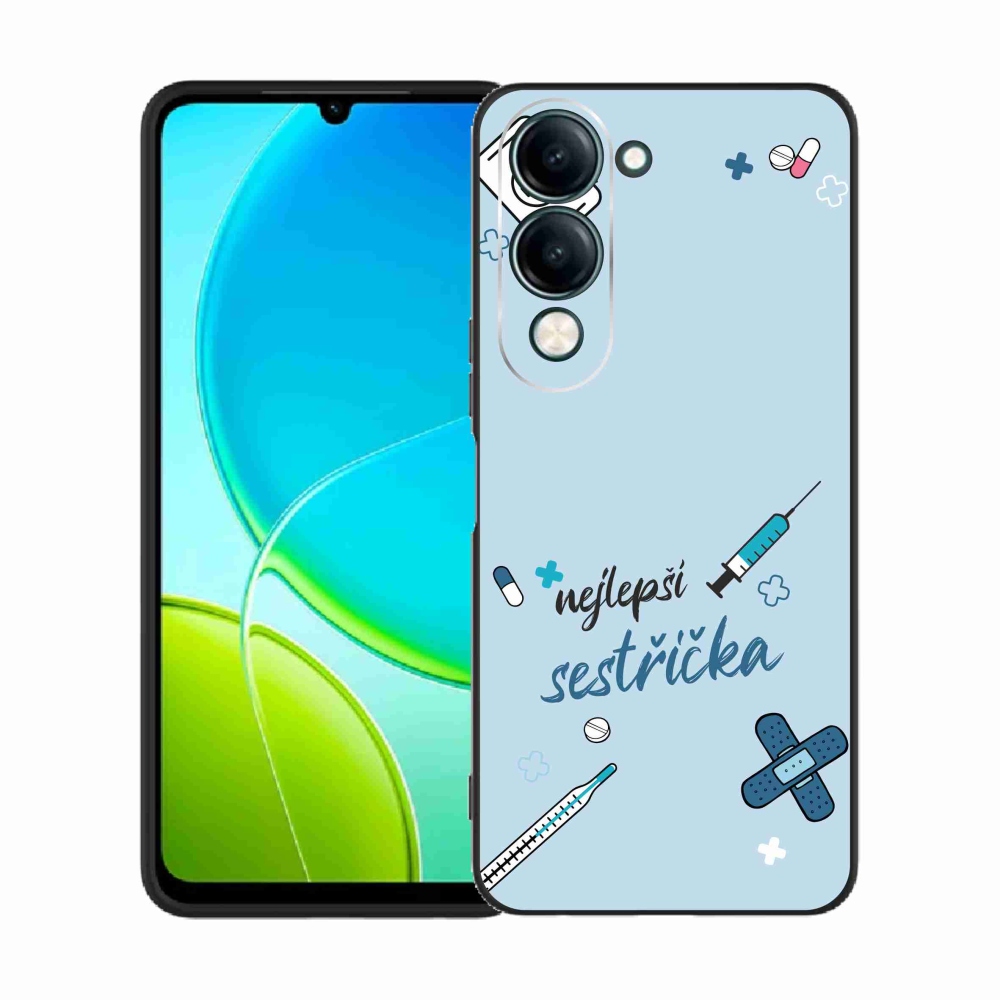 Gelový kryt mmCase na Vivo Y29s 5G - nejlepší sestřička modré pozadí