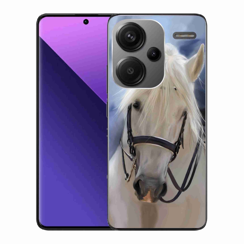 Gelový kryt mmCase na Xiaomi Redmi Note 13 Pro+ 5G - bílý kůň