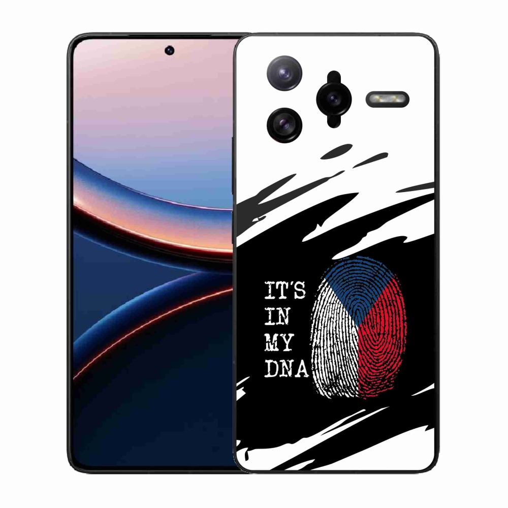 Gelový kryt mmCase na Xiaomi Poco F7 Ultra - vlajka otisk prstu černobílé pozadí