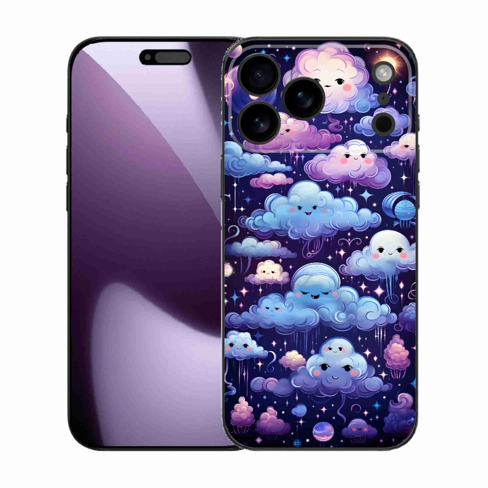 Gelový kryt mmCase na iPhone 17 Pro Max - mráčky