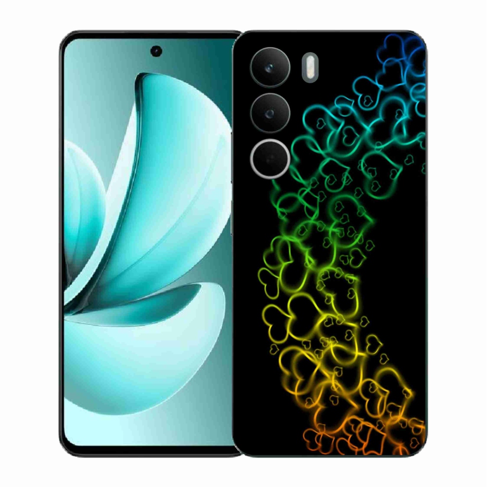 Gelový kryt mmCase na Realme C71 - barevná srdíčka