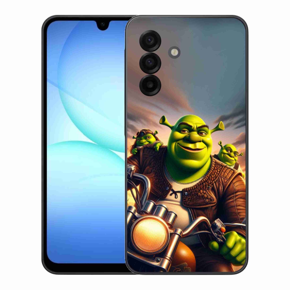 Gelový kryt mmCase na Samsung Galaxy A17 5G - shrek na motorce