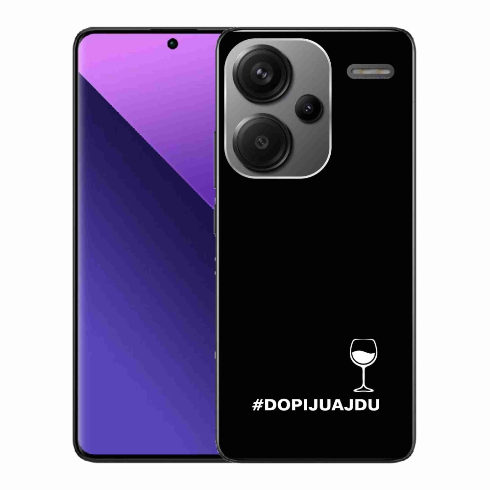 Gelový kryt mmCase na Xiaomi Redmi Note 13 Pro+ 5G - vinný motiv černé pozadí