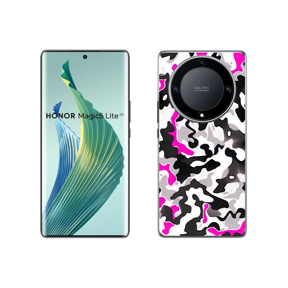 Gelový kryt mmCase na Honor Magic 5 Lite 5G - maskáčový vzor 5
