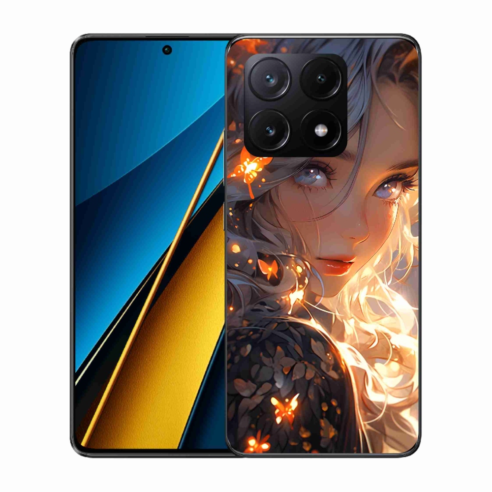 Gelový kryt mmCase na Xiaomi Poco X6 Pro 5G - dívka a motýli