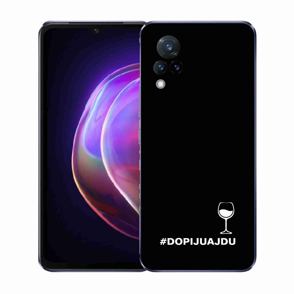Gelový kryt mmCase na Vivo V21 4G/5G - vinný motiv černé pozadí