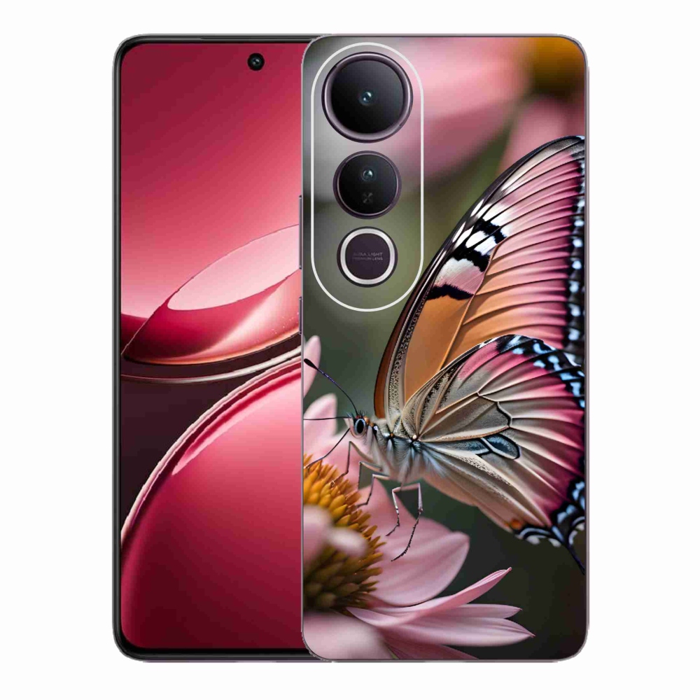 Gelový kryt mmCase na Vivo V50 Lite 4G/5G - barevný motýl