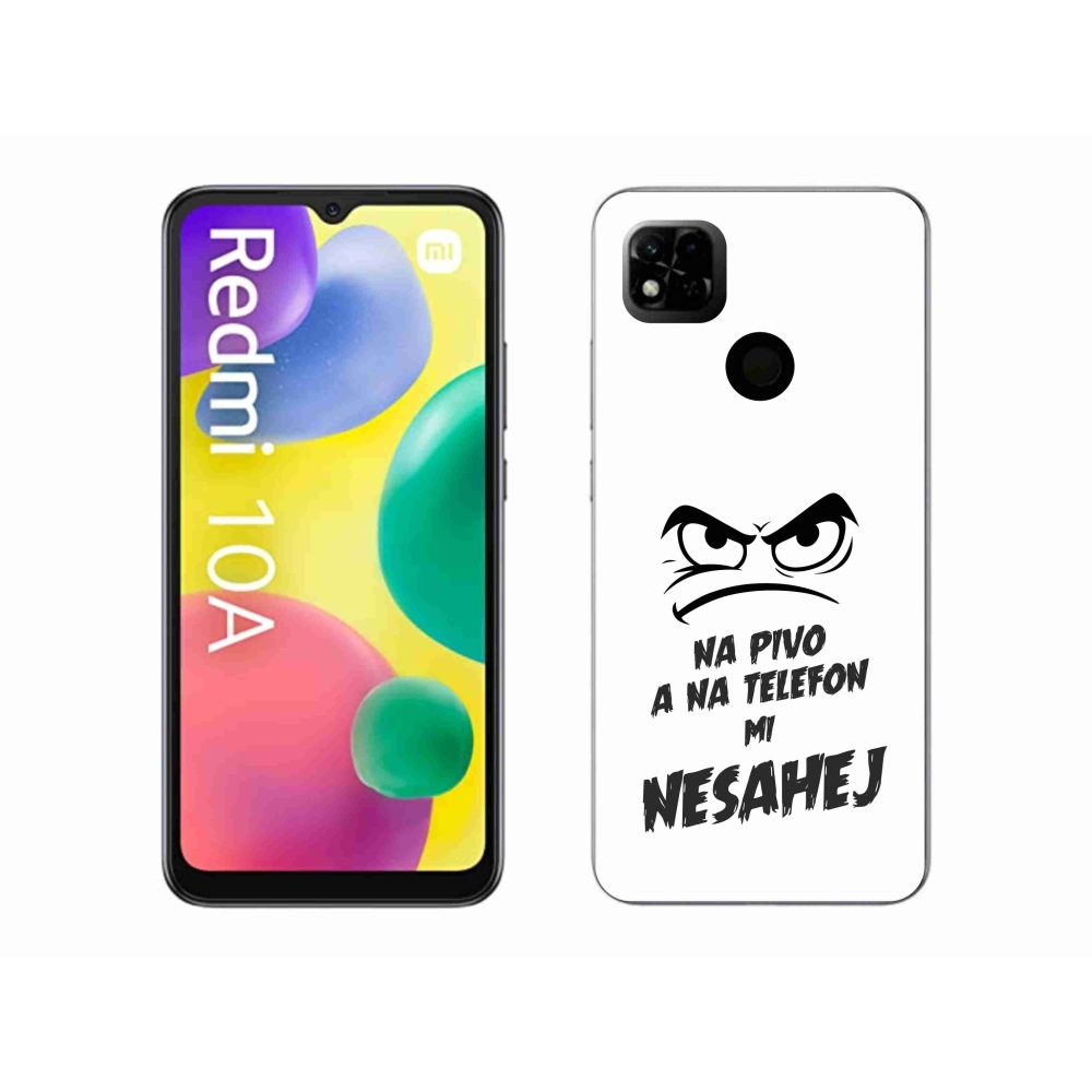 Gelový kryt mmCase na Xiaomi Redmi 10A - pivní motiv 2 bílé pozadí