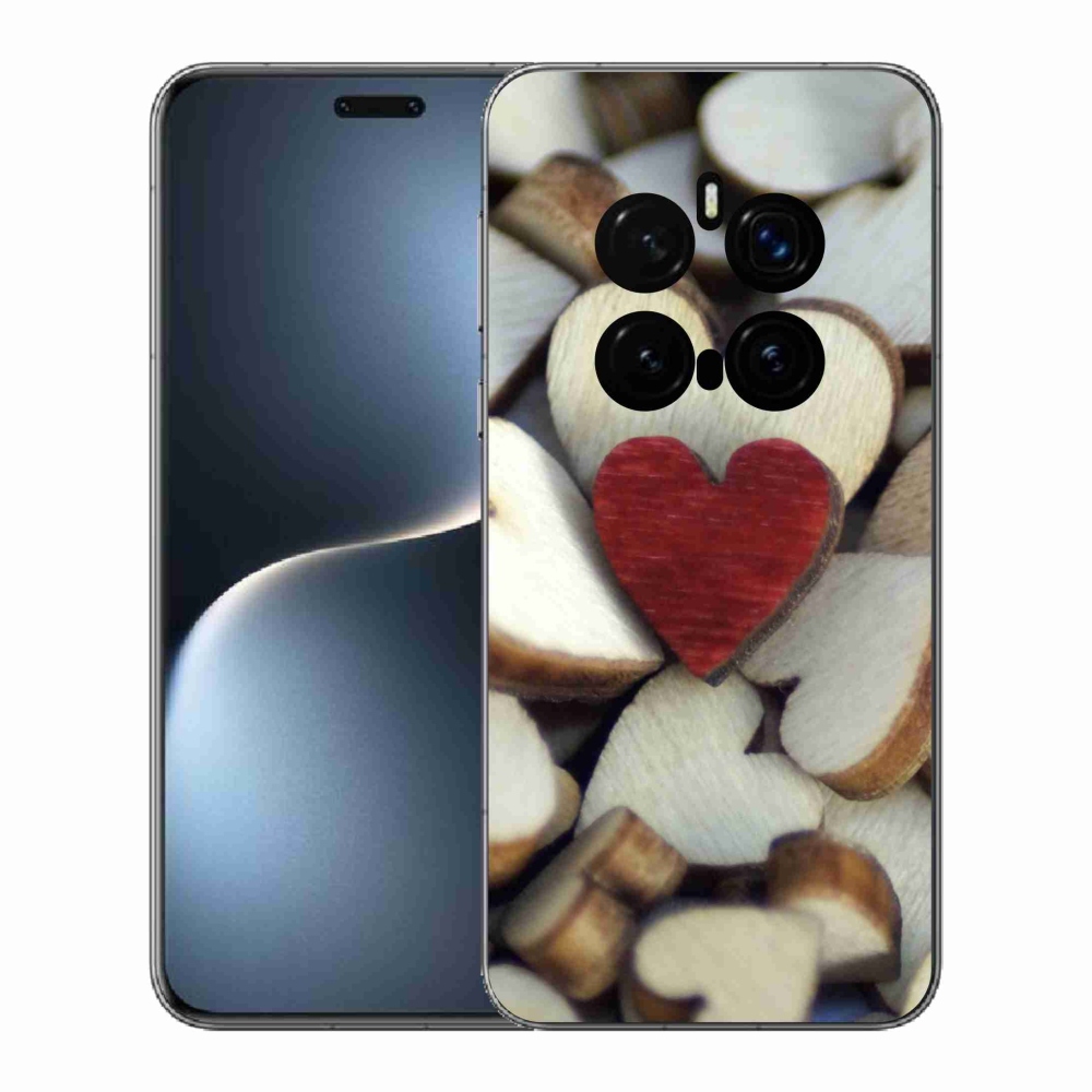 Gelový kryt mmCase na Honor Magic 7 Pro 5G - gravírované červené srdce 