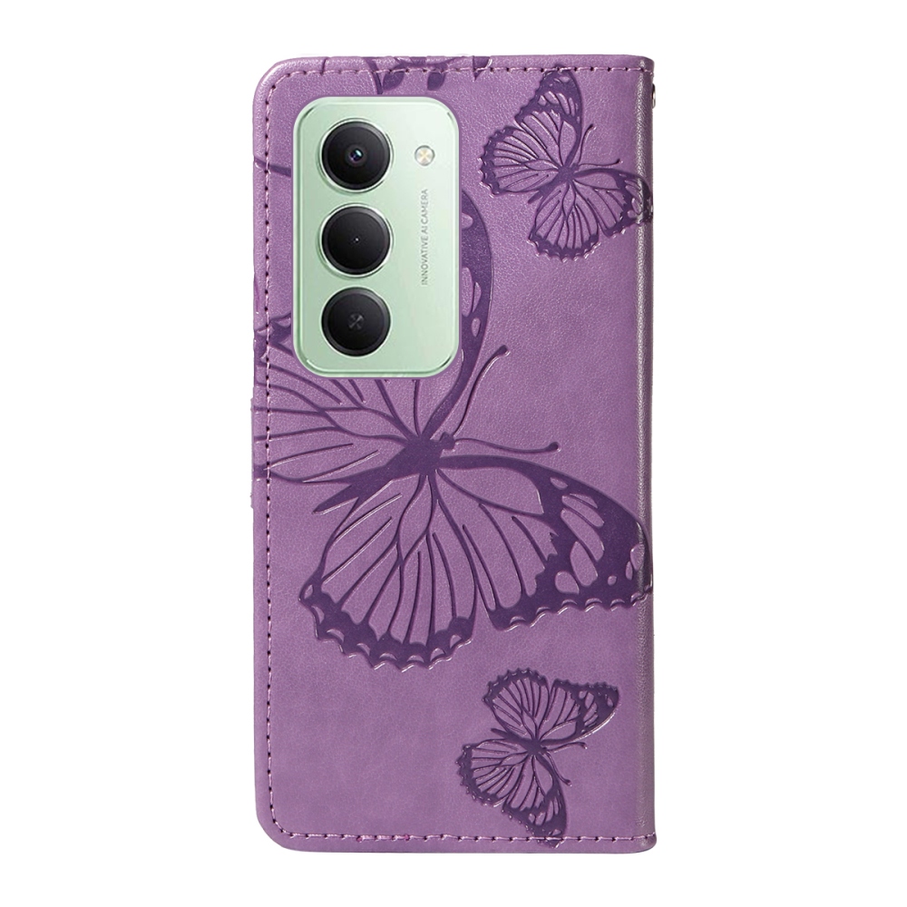 Big Butterfly knížkové pouzdro na Xiaomi Redmi 15 4G (171mm) - fialové