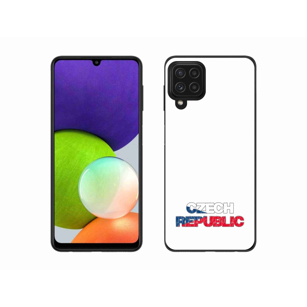 Gelový kryt mmCase na Samsung Galaxy A22 4G - Czech Republic bílé pozadí