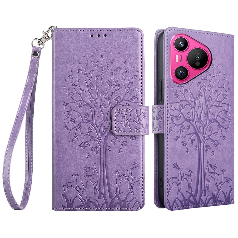 Tree knížkové pouzdro na Huawei Pura 70 - fialové